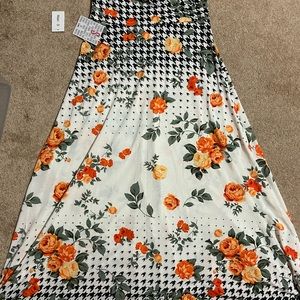 Lularoe maxi skirt floral ombré dipped